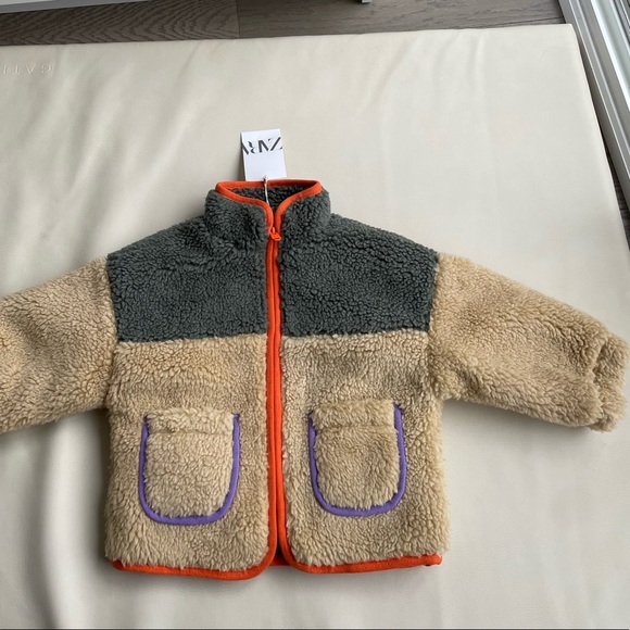 Zara Kids Faux Shearling Jacket 12-18 month and 18-24 months - Picture 12 of 16